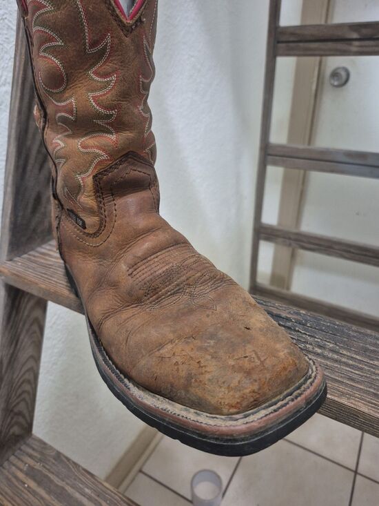 NIB MEN JUSTIN SE3117 Steel Toe Boots  Size 8.5D Brown Leather main image 8